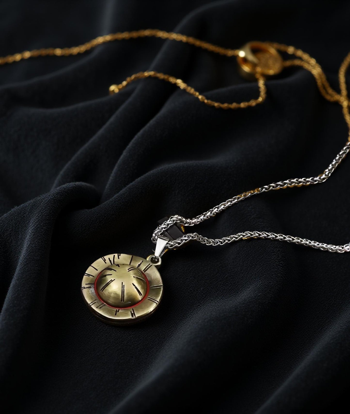 Straw Hat Chain Necklace